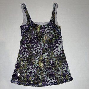 Lululemon Tank Top Built in Bra Size 2 Multi-colored